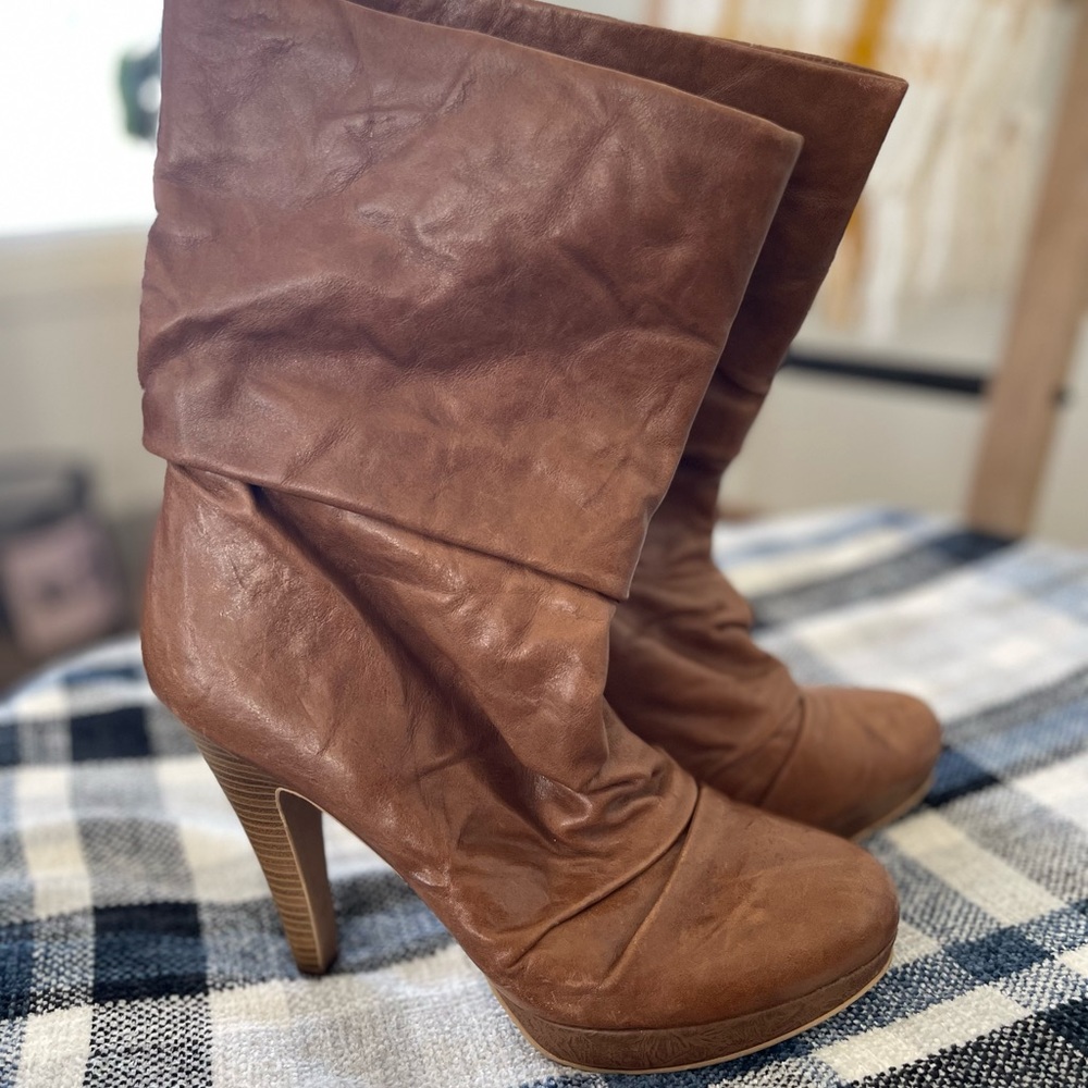 Jessica Simpson leather bootie boots